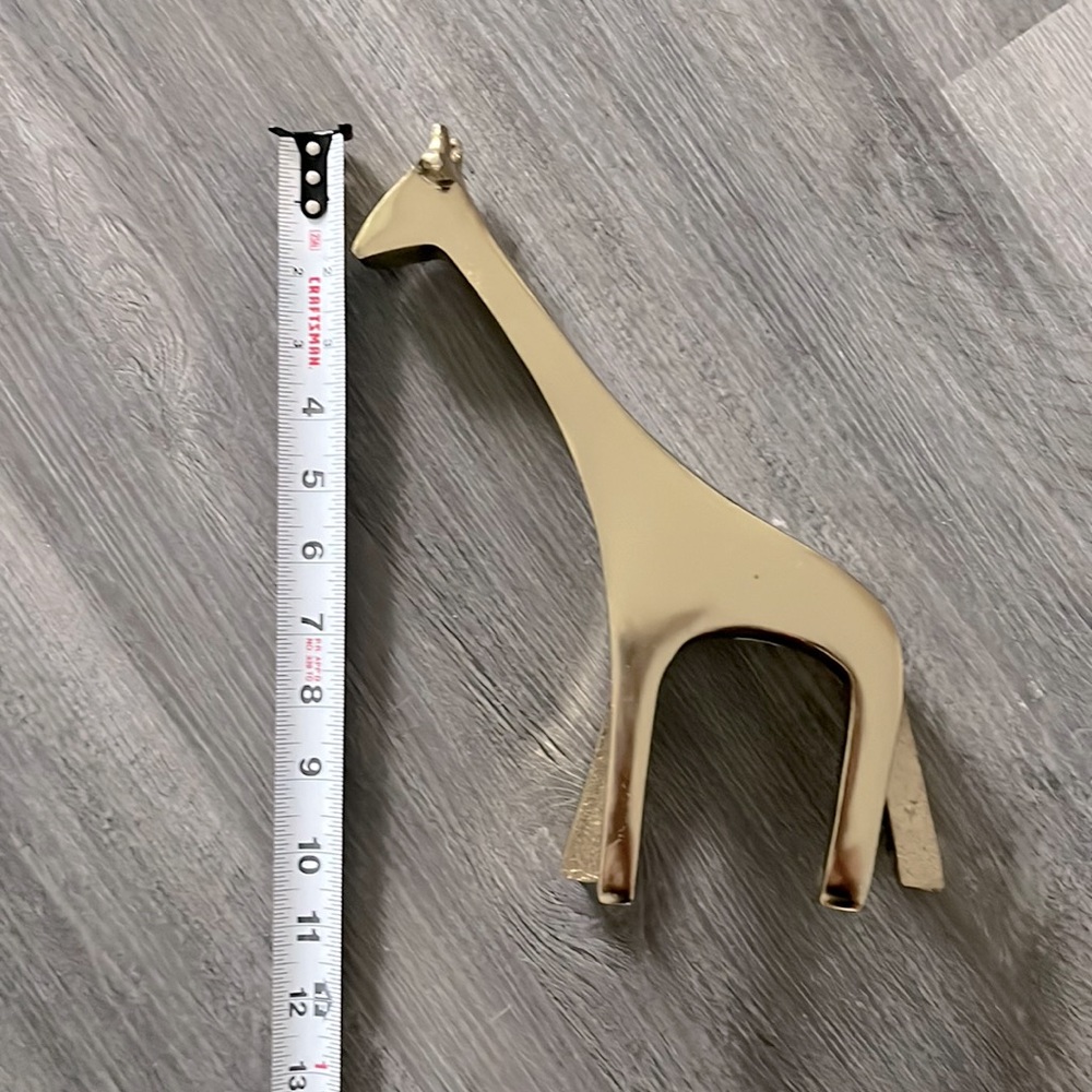 Giraffe Gold Colored Figurine - for Home Decor - Approx 10” Standing